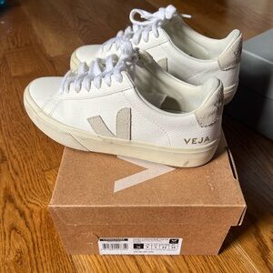 Veja campo leather and suede sneakers